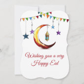 Eid Mubarak Islamic Crescent Feestdagenkaart (Voorkant)