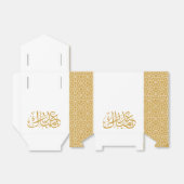 Eid Mubarak Islamitisch geometrisch goudpatroon Bedankdoosjes (Uitgevouwen)