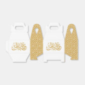 Eid Mubarak Islamitisch geometrisch goudpatroon Bedankdoosjes (Uitgevouwen)