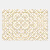 Eid Mubarak Islamitisch geometrisch goudpatroon Inpakpapier Vel (Voorkant 2)