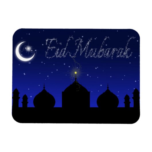 Eid Mubarak - Islamitische Groet Flexible Magnet Magneet (Horizontaal)