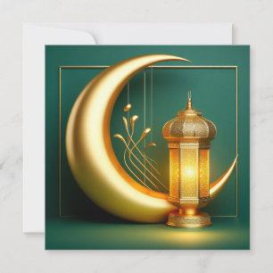 Eid Mubarak Islamitische traditionele lantaarn hal Feestdagenkaart