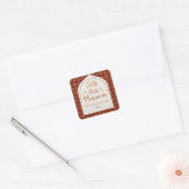 Eid Mubarak Islamitische Vakantie Elegant rood en Vierkante Sticker (Envelop)