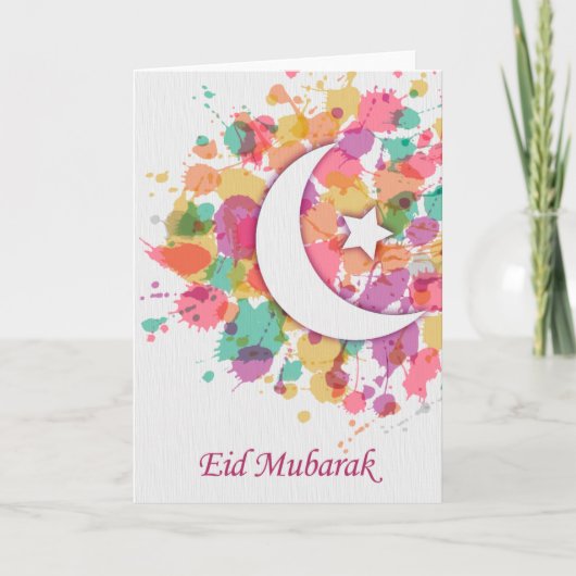Eid Mubarak Islamitische Wenskaart voor Ramadan /  Kaart (Voorkant)