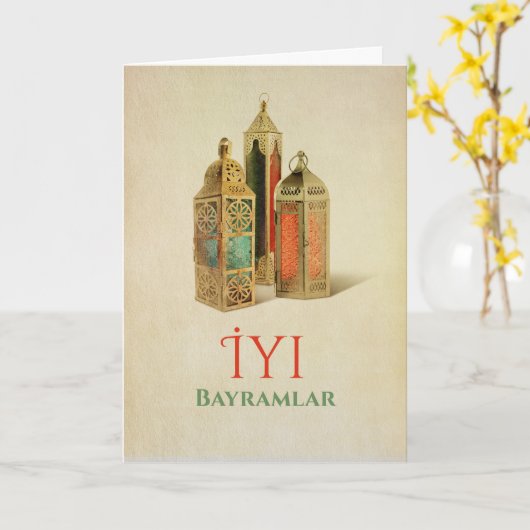 Eid Mubarak - İyi Bayramlar Kaart (Gele Bloem)