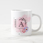 Eid Mubarak Jumbo Coffee Mok - Bloemen Waterverf (Rechts)