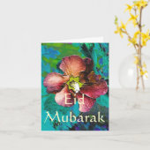 Eid Mubarak Kaart (Gele Bloem)