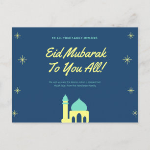 Eid mubarak-kaart briefkaart