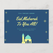 Eid mubarak-kaart briefkaart (Voorkant)