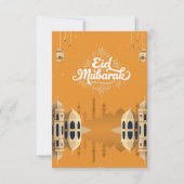 Eid Mubarak Kaart met Masjid (Achterkant)