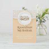 Eid Mubarak Kaart met Masjid (Staand voorkant)