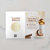 Eid Mubarak Kaart met Masjid (Buiten Laag)