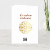 Eid Mubarak Kaart met Masjid (Achterkant)