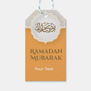 Eid Mubarak Kaart met Masjid Cadeaulabel