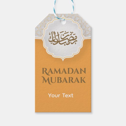Eid Mubarak Kaart met Masjid Cadeaulabel (Voorkant)