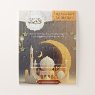 Eid Mubarak Kaart met Masjid Legpuzzel