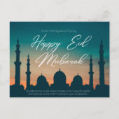 Eid mubarak kareem Islam arabische moskee Briefkaart (Voorkant)