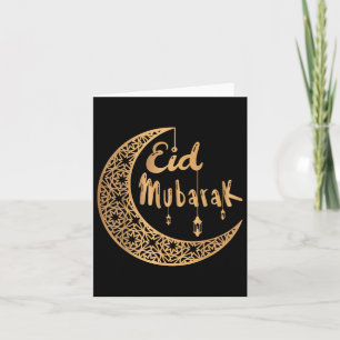 Eid Mubarak Kareem Islamitische Vasten Kinder Vrou Kaart