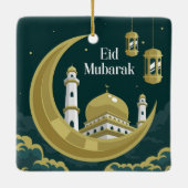 Eid Mubarak Keramisch Ornament (Achterkant)