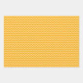 Eid Mubarak Kinder Yellow Star Wavy Pattern Quote Inpakpapier Vel (Voorkant 3)