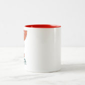 Eid Mubarak - kleurig ontwerp Tweekleurige Koffiemok (Center)