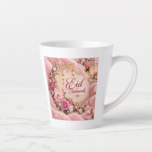 Eid Mubarak koffiekop Bloemige islamitische gesc Latte Mok