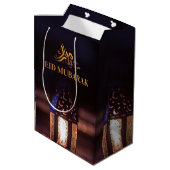 Eid Mubarak Lantern Glow Arabic Calligraphy Art Medium Cadeauzakje (Achterkant Gekanteld)