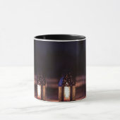 Eid Mubarak Lantern Glow Arabic Calligraphy Art Mok (Midden)