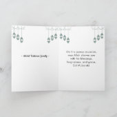 Eid Mubarak Line Art White gevouwen kaart (Binnen)