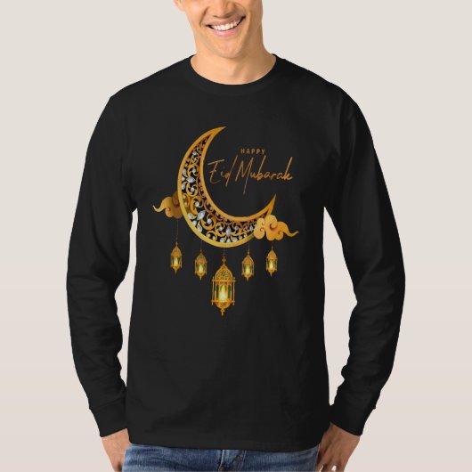 Eid Mubarak Maan Arabisch Eid Alfitr T-shirt (Voorkant)