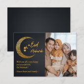 Eid Mubarak Maan Digitaal downloaden Gepersonalise Kaart (Voorkant / Achterkant)