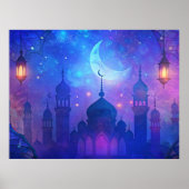 Eid Mubarak Magic Arabian Nights Halve kleuren Poster (Voorkant)