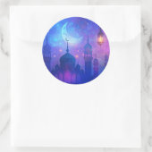 Eid Mubarak Magic Arabian Nights Halve kleuren Ronde Sticker (Tas)
