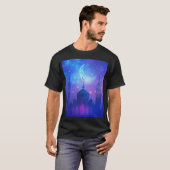 Eid Mubarak Magic Arabian Nights Halve kleuren T-shirt (Voorkant volledig)