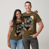 Eid Mubarak Mannen T-shirt met elegante moskee (Unisex)