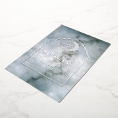 Eid Mubarak Marble Silver Foil Holiday Kaart (Gedraaid)