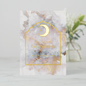 Eid Mubarak Marmer Folie Feestdagenkaart (Staand Voorkant)