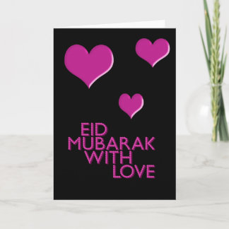 eid Mubarak met liefderoze Feestdagen Kaart