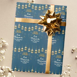Eid Mubarak met naam  Cadeaupapier