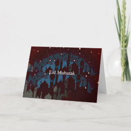 Eid Mubarak met nachteffect Feestdagen Kaart