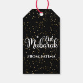 Eid Mubarak Modern Black Eid Gift Label Cadeaulabel (Achterkant)