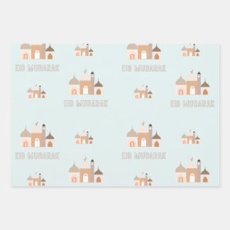 Eid Mubarak Modern inpakpapier Set van 3