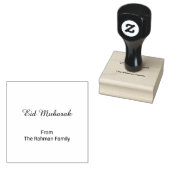 Eid Mubarak Modern Minimalist Custom Family Name Rubberstempel (Gestempeld)