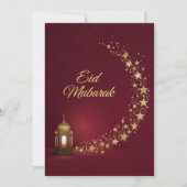 Eid Mubarak Modern Personalized card Feestdagenkaart (Voorkant)