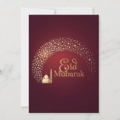 Eid Mubarak Modern Personalized card Feestdagenkaart (Voorkant)