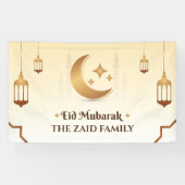  Eid Mubarak Modern Spandoek (Horizontaal)