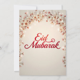 Eid mubarak moderne bloemengroetkaart kaart
