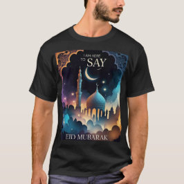 Eid Mubarak Moskee & Halve Maan Mannen T-shirt