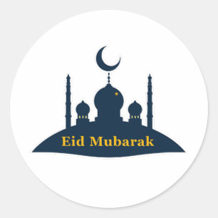 Eid Mubarak Moskee Halve Maan Sticker