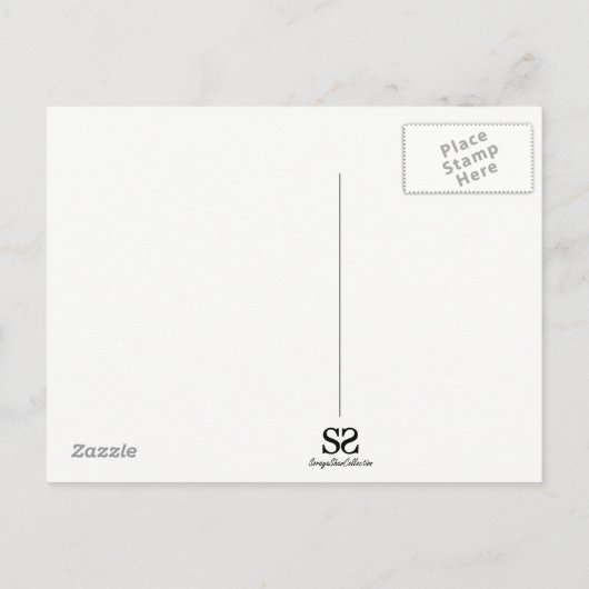 Eid Mubarak-moskee met Typografie Briefkaart (Achterkant)